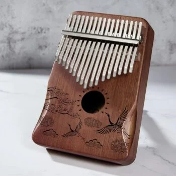 Kalimba Japonais Grues Nuages Et Cerisier